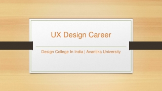 UX Design Career - Avantika University