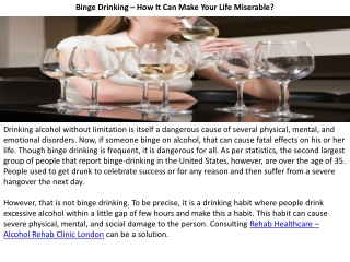 Binge Drinking – How It Can Make Your Life Miserable?