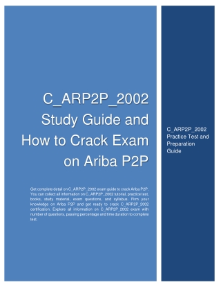 C_ARP2P_2002 Study Guide and How to Crack Exam on Ariba P2P