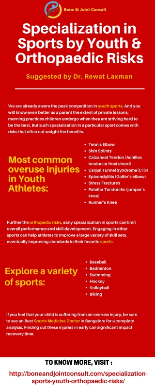 Specialization in Sports by Youth & Orthopaedic Risk -Best Sports Medicine Doctor in Bangalore | Dr. Rewat Laxman