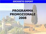 PROGRAMMA PROMOZIONALE 2008