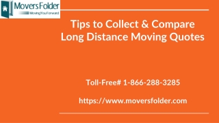 Tips to Collect & Compare Long Distance Moving Quotes