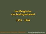 Het Belgische vluchtelingenbeleid 1933 - 1940