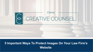 5 Important Ways To Protect Images On Your Law Firm's Website