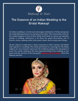 The Essence of an Indian Wedding is the Bridal Makeup!