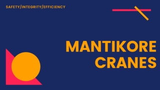 Mantikore Cranes