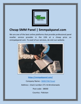 Cheap SMM Panel | Smmpakpanel.com