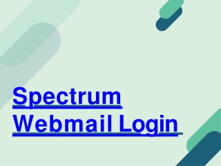 Spectrum Email Login Online Presentations Channel