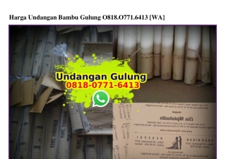 Harga Undangan Bambu Gulung Ô818.Ô771.6413[wa]