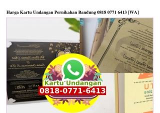 Harga Kartu Undangan Pernikahan Bandung 0818 0771 6413[wa]