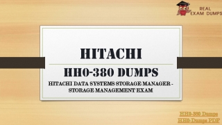 Latest Hitachi HH0-380 Dumps,Verified Study Material 2020 Realexamdumps.com