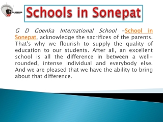 The Best Choice is a Public School in Sonepat