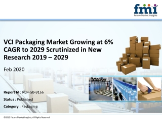 VCI Packaging Market to Expand with Significant CAGR During 2019-2029