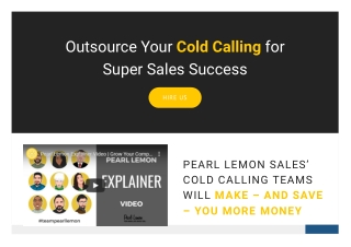 Cold Calling Company - Pearl Lemon Sales