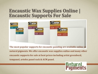 Encaustic Wax Supplies Online | Encaustic Supports For Sale