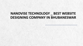 Nanovise Technology | Best Website Designing Company In Bhubaneswar