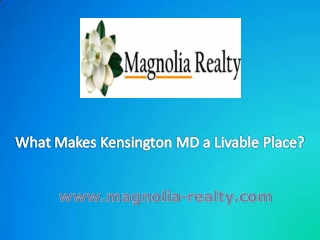 What Makes Kensington MD a Livable Place?