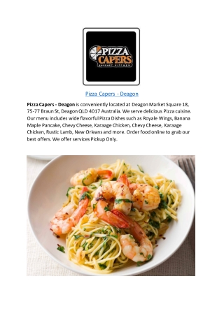 5% Off - Pizza Capers menu - Pizza restaurant Deagon QLD