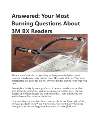 Answered: Your Most Burning Questions About 3M BX Readers