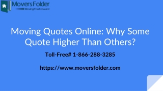 Moving Quotes Online: Why some of them are higher than others