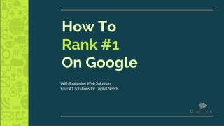 How to Rank #1 on Google