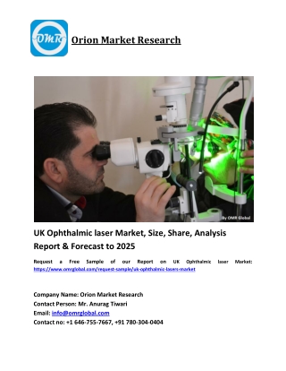 UK Ophthalmic laser Market Size, Industry Trends, Share and Forecast 2019-2025