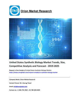 United States Synthetic Biology Market Trends, Size, Competitive Analysis and Forecast - 2019-2025