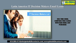 Latin America IT Decision Makers Email Leads