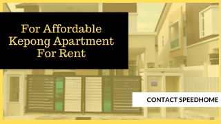 For Affordable Kepong Apartment For Rent  – Contact SPEEDHOME