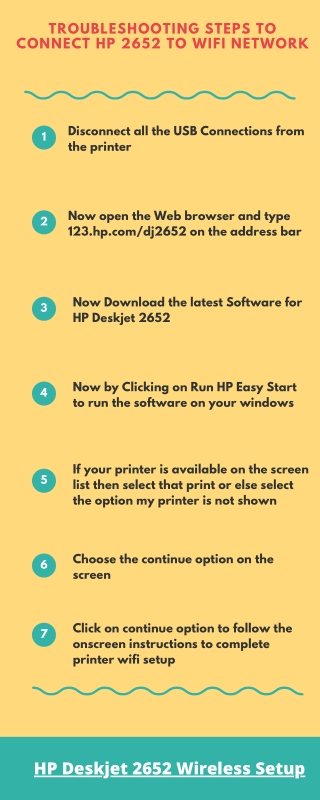 Troubleshooting Steps to Connect HP 2652 to Wifi Network