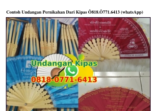 Contoh Undangan Pernikahan Dari Kipas 081807716413[wa]