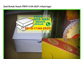 Jual Kotak Snack 081911442625[wa]