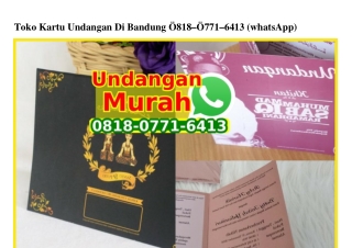 Toko Kartu Undangan Di Bandung 0818–0771–6413[wa]