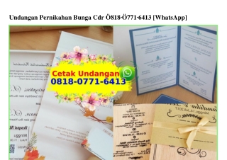 Undangan Pernikahan Bunga Cdr 0818~0771~6413[wa]