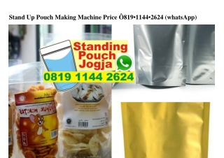 Stand Up Pouch Making Machine Price 0819.1144.2624[wa]