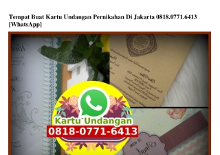 Tempat Buat Kartu Undangan Pernikahan Di Jakarta Ö818-Ö771-6413[wa]