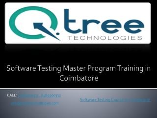 Software Testing Course in Coimbatore | Software Training Institute in Coimbatore