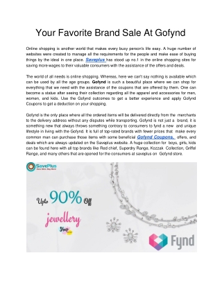 Your Favorite Brand Sale At Gofynd