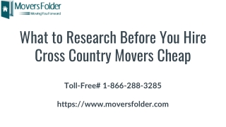 How To Research Before You Hire cross country movers cheap