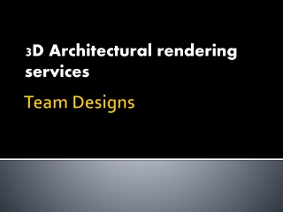 Best 3D Architectural rendering service providers