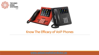 Know the Efficacy of VoIP Telephones Systems