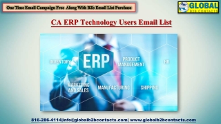 CA ERP Technology Users Email List