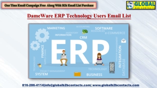 DameWare ERP Technology Users Email List