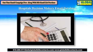 Hospitals Decision Makers Email Database