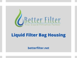 Liquid Filter Bags and Housing | Better Filter
