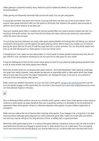 Solid Guidance To Help You Understand More About Games