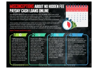 Misconceptions About No Hidden Fee Payday Cash Loans Online