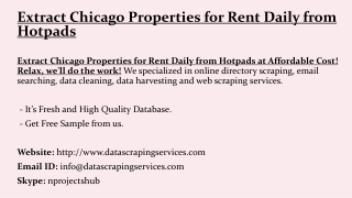 Extract Chicago Properties for Rent Daily from Hotpads