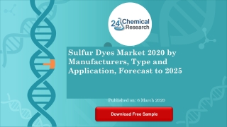 Sulfur Dyes Market 2020 by Manufacturers, Type and Application, Forecast to 2025