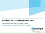 HireRight Employment Screening Benchmarking Report